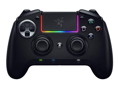 Razer Raiju Ultimate 2019 - Contrôleur de jeu PS4/PC sans fil et filaire avec boutons d'action Mecha-Tactile, composants interchangeables, panneau de contrôle rapide et éclairage Chroma RGB